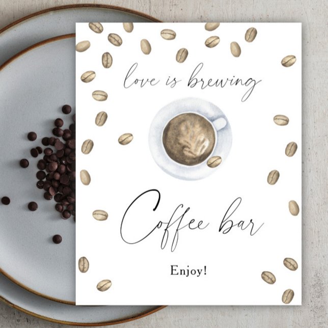 Póster El amor se está preparando ducha de novia Café bar (Subido por el creador)