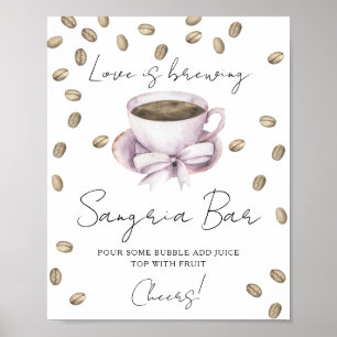 Póster El amor se está preparando ducha de novia sangria
