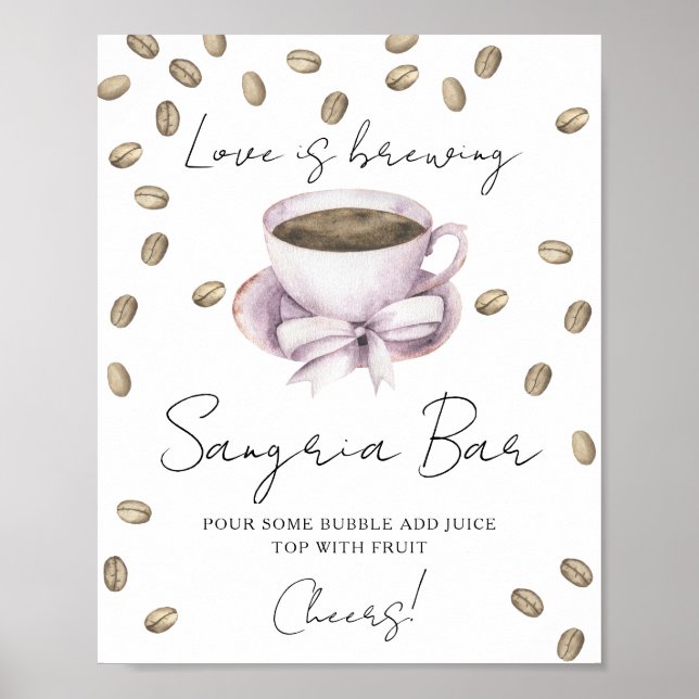Póster El amor se está preparando ducha de novia sangria  (Frente)