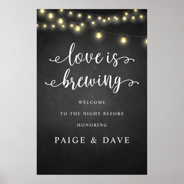 Póster El amor se está preparando, la cena de ensayo Boda (Frente)