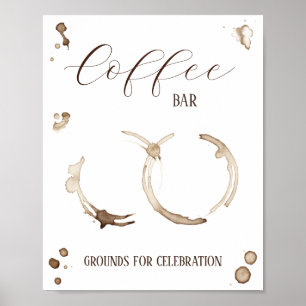 Póster ¡El amor se está preparando! Rótulo Coffee Bar