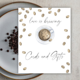 Póster El amor se está preparando tarjetas de ducha de no