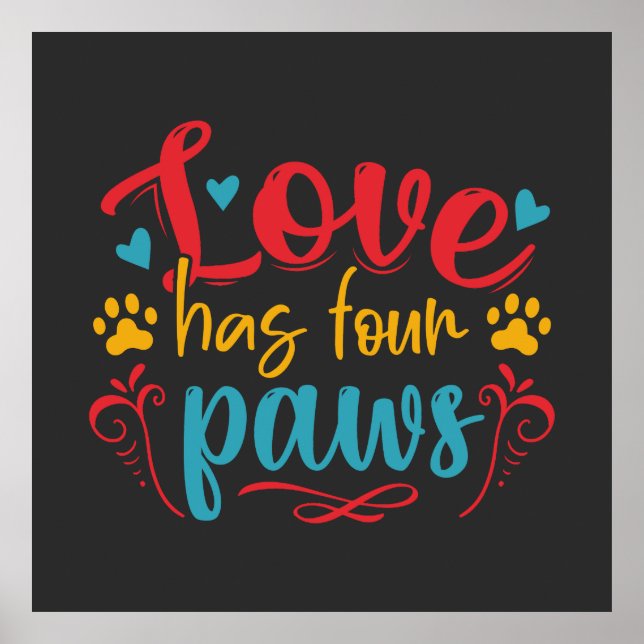Póster El Amor Tiene Cuatro Paws (Frente)