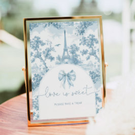 Póster El amor toile francés es dulce, toma un regalo Pos