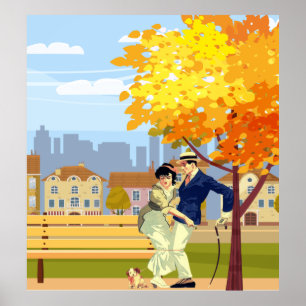 Póster El Amor Vintage Atado En Un Nudo