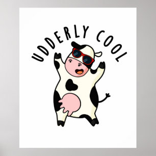 Póster El anciano Guay Funny Cow Pun