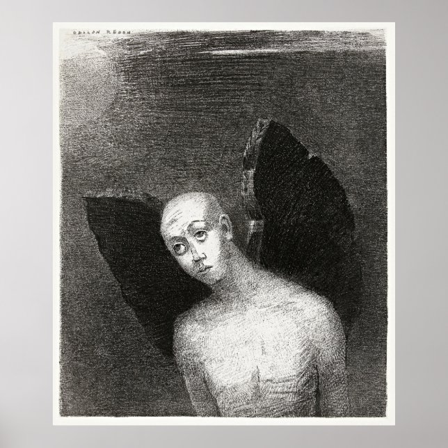 Póster El ángel caído de Odilon Redon (Frente)