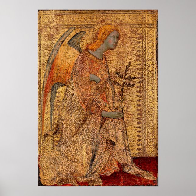 Póster El Ángel de la Anunciación por Simone Martini (Frente)