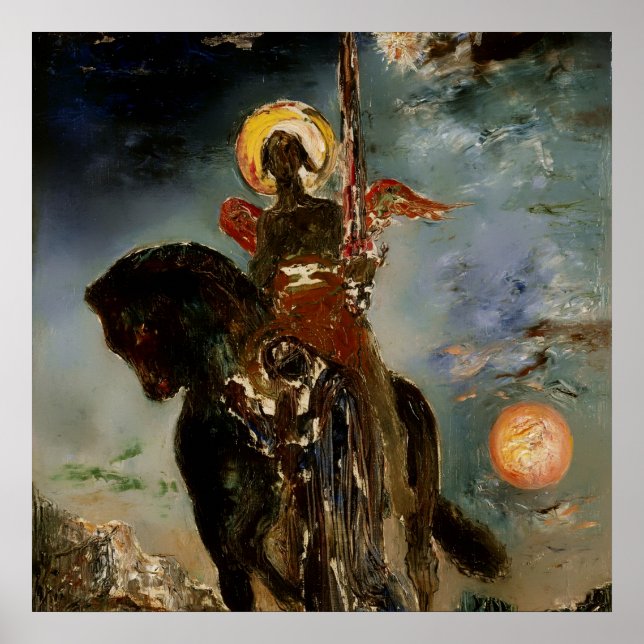 Póster “El ángel de la muerte” de Gustave Moreau (Frente)