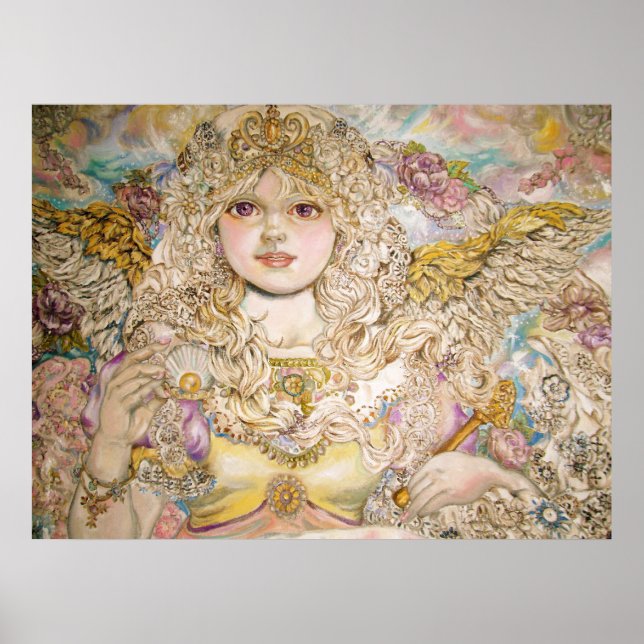 Póster El ángel de la perla dorada. (Frente)
