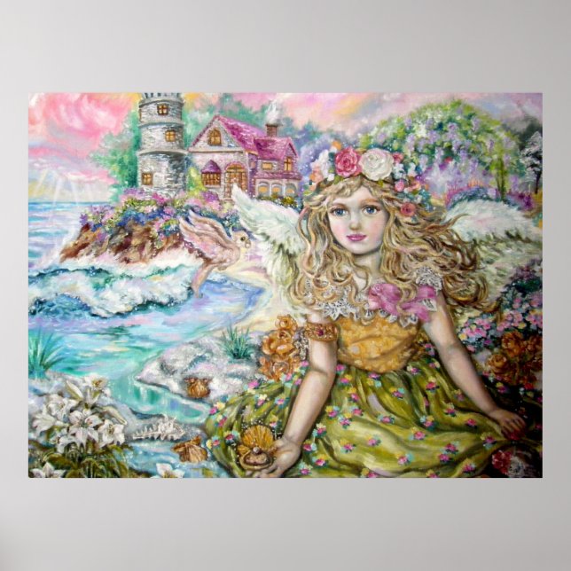 Póster El ángel de los mariscos de perlas. (Frente)