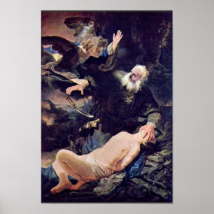 Póster El Ángel Impide El Sacrificio De Isaac,