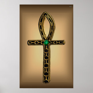 Póster El Ankh (oro)