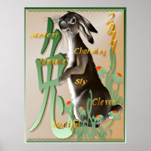 Póster El Año Del Poster Conejo