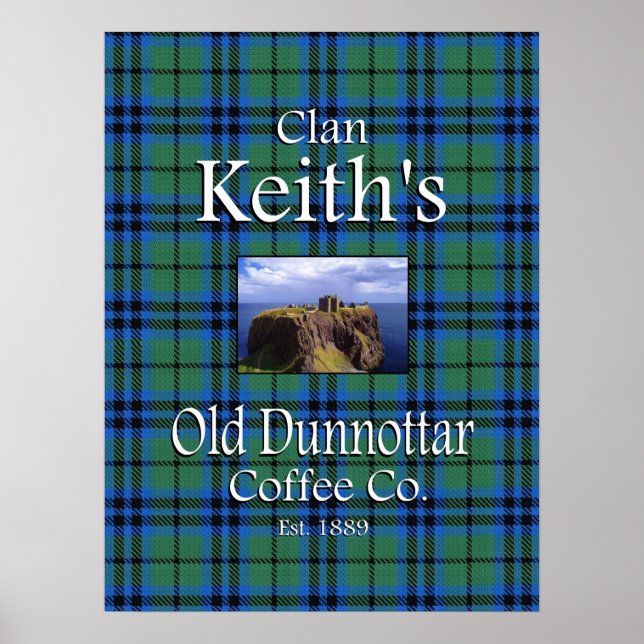 Póster El antiguo café Dunnottar de Clan Keith Co. Poster (Frente)