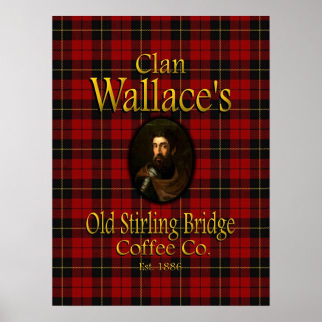 Póster El antiguo café Stirling Bridge de Clan Wallace. (Frente)