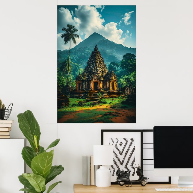 Póster El antiguo Candi de las colinas (Oficina en casa)