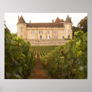 Póster El antiguo castillo medieval de Rully en la Costa