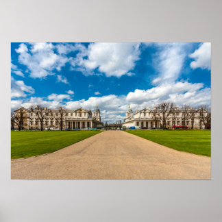 Póster El antiguo Colegio Naval Real, Greenwich, Inglater