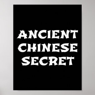 Póster El antiguo secreto chino Funny Salsa de Halloween 