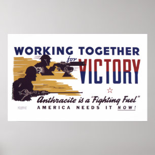 Póster El antracita es combustible que lucha de A