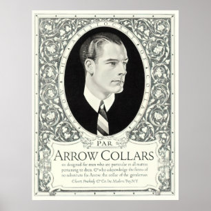 Póster El anuncio de moda del hombre de collar de flecha