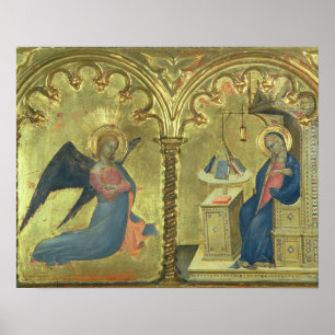 Póster El anuncio, detalle de un polytych que representa