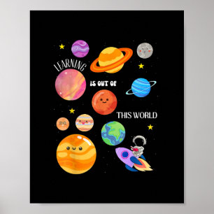 Póster El Aprendizaje Está Fuera De Esta Ciencia Mundial 