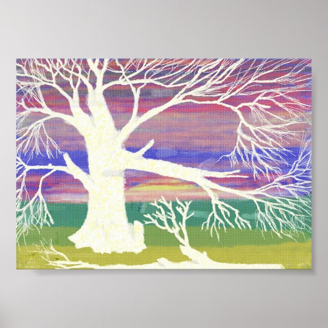 Póster el árbol blanco (Frente)