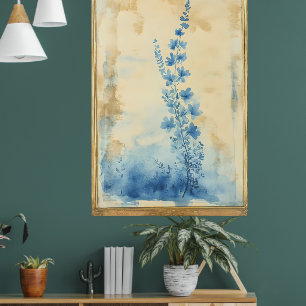 Póster El árbol con hojas doradas es un popular mural