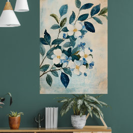 Póster El árbol con hojas doradas es un popular mural