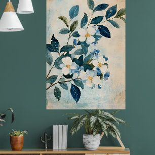 Póster El árbol con hojas doradas es un popular mural