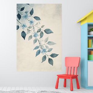 Póster El árbol con hojas doradas es un popular muro 