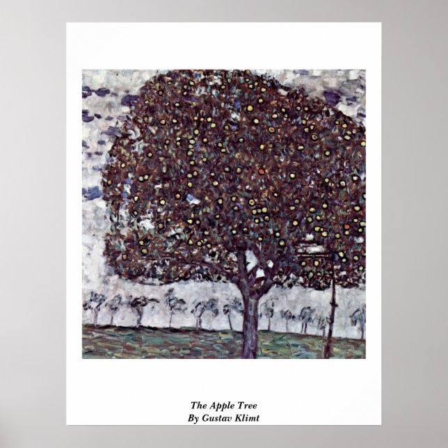 Póster El Árbol De Apple De Gustav Klimt (Frente)