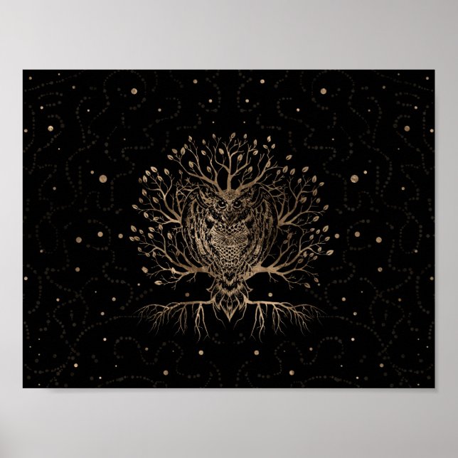 Póster El árbol de búho dorado (Frente)