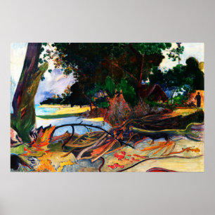 Póster El árbol de hibisco (Te burao) por Paul Gauguin