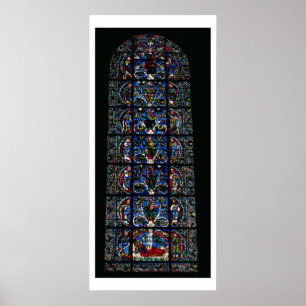 Póster El árbol de Jesse, ventana de lanceta en el facad