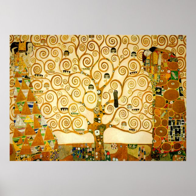 Póster El árbol de la vida de Gustav Klimt (Frente)