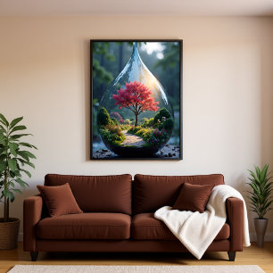 Póster El árbol de la vida encantado de la naturaleza mís