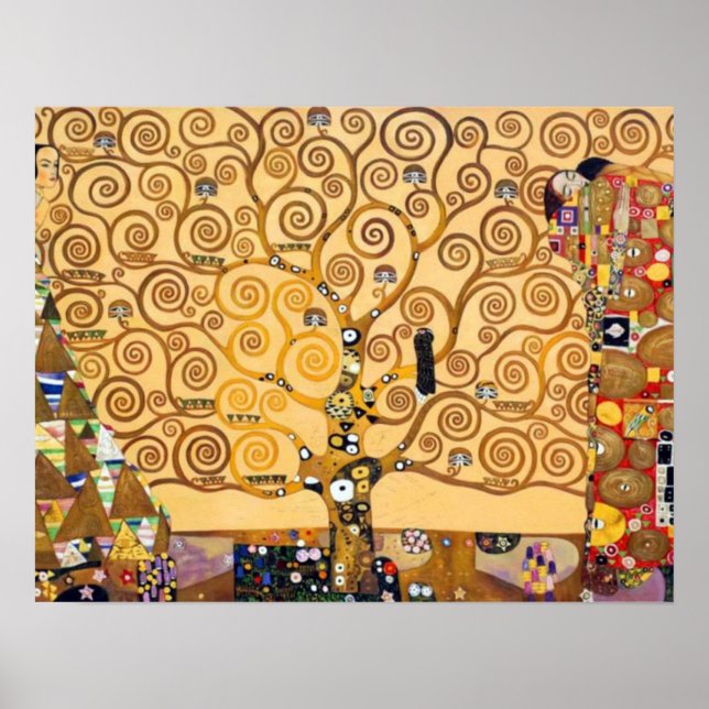Póster El Árbol De La Vida Gustav Klimt (Frente)
