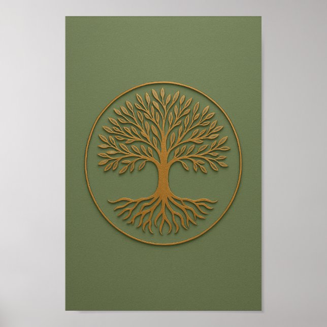 Póster El árbol de la vida sabia y el cobre (Frente)