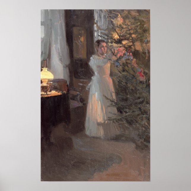 Póster El árbol de Navidad, 1910 (Frente)
