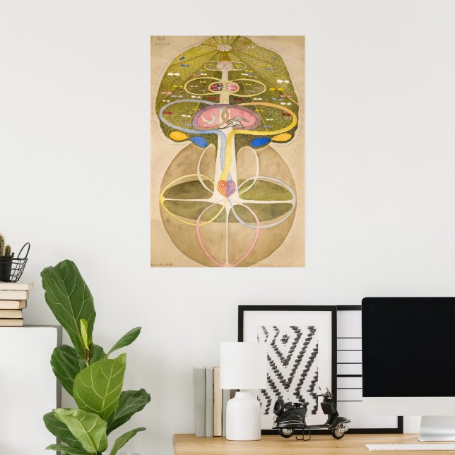 Póster El árbol del conocimiento por Hilma af Klint (Oficina en casa)