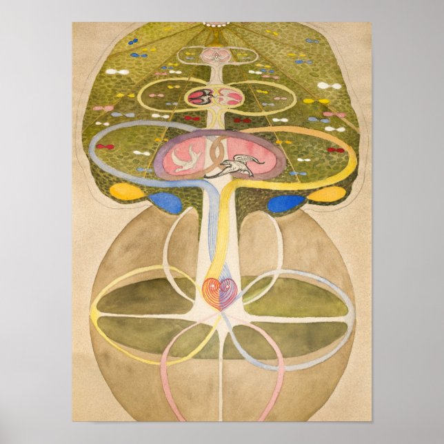 Póster El árbol del conocimiento por Hilma af Klint (Frente)