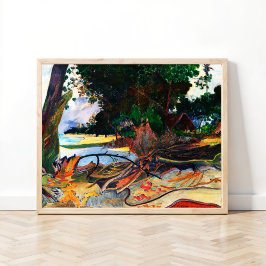 Póster El árbol del Hibiscus (El burao) por Paul Gauguin