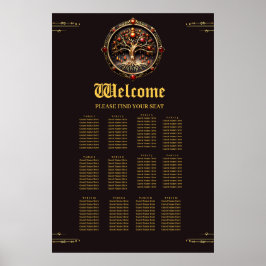 Póster El árbol dorado de la vida del misticismo,