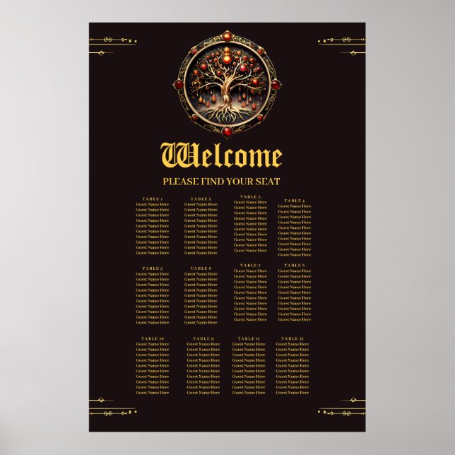 Póster El árbol dorado de la vida del misticismo, (Frente)