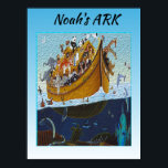 Póster El arca de Noé<br><div class="desc">Ayude a actualizar el dormitorio de su hijo con esta colorida imagen del arca de Noé. La imagen cuenta con varios animales colocados sobre un arca mientras se desplaza por el mar. La imagen también puede servir como una buena introducción a la historia bíblica del arca. Puedes comprar este "poster...</div>