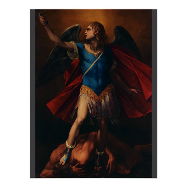 Póster El arcángel Michael de Cavaliere d'Arpino (Anverso)