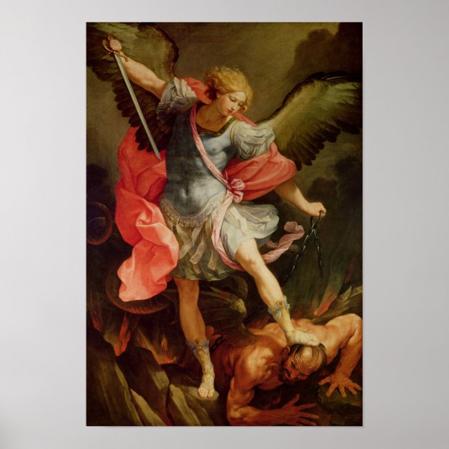 Póster El arcángel Michael derrota a Satanás (Frente)